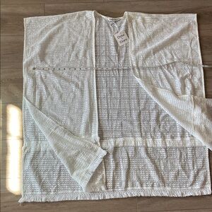 White Open-Front Knit Cardigan